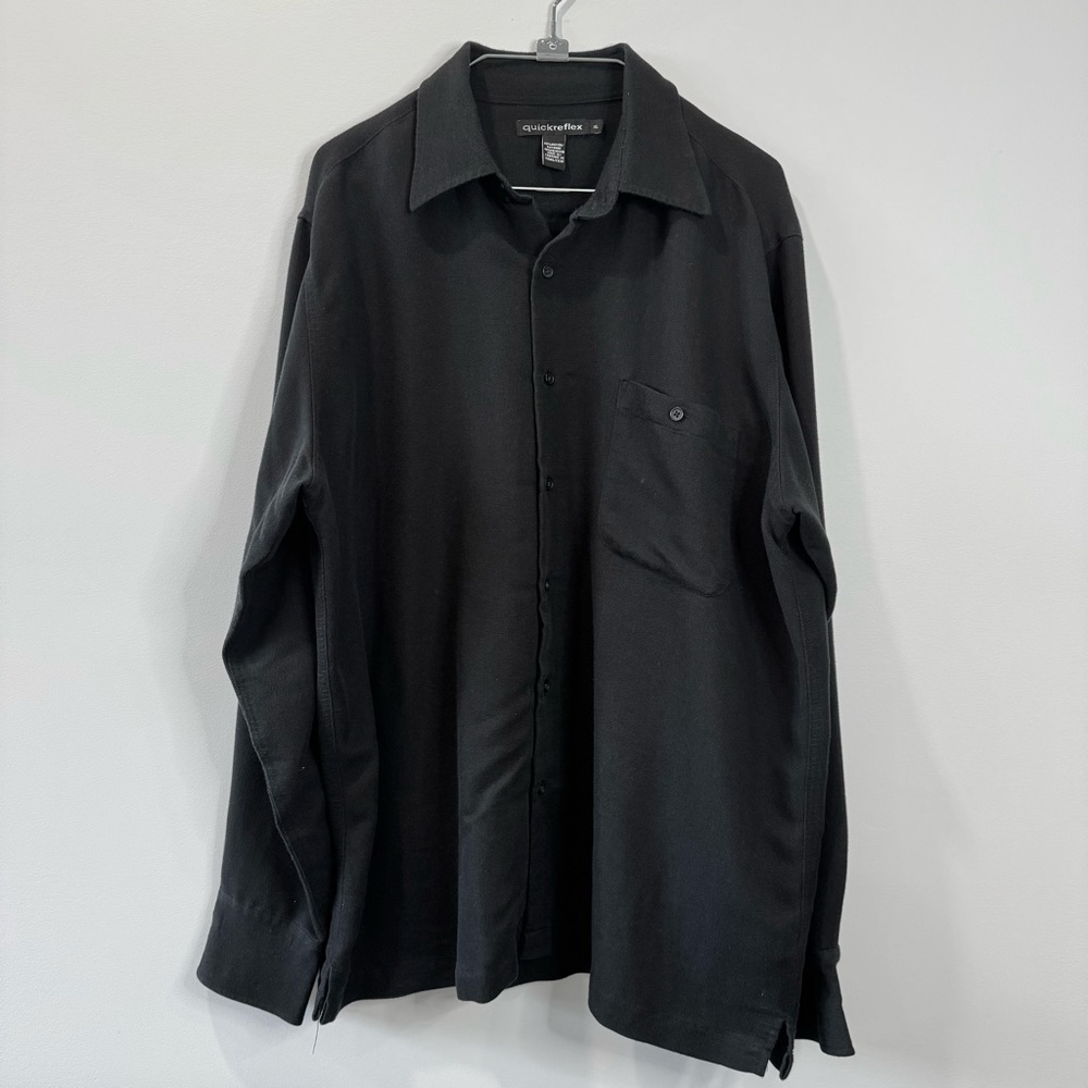 🛍️4 for 20$ / QuickReflex Classic Black Long Sleeve Shirt / XL / Black